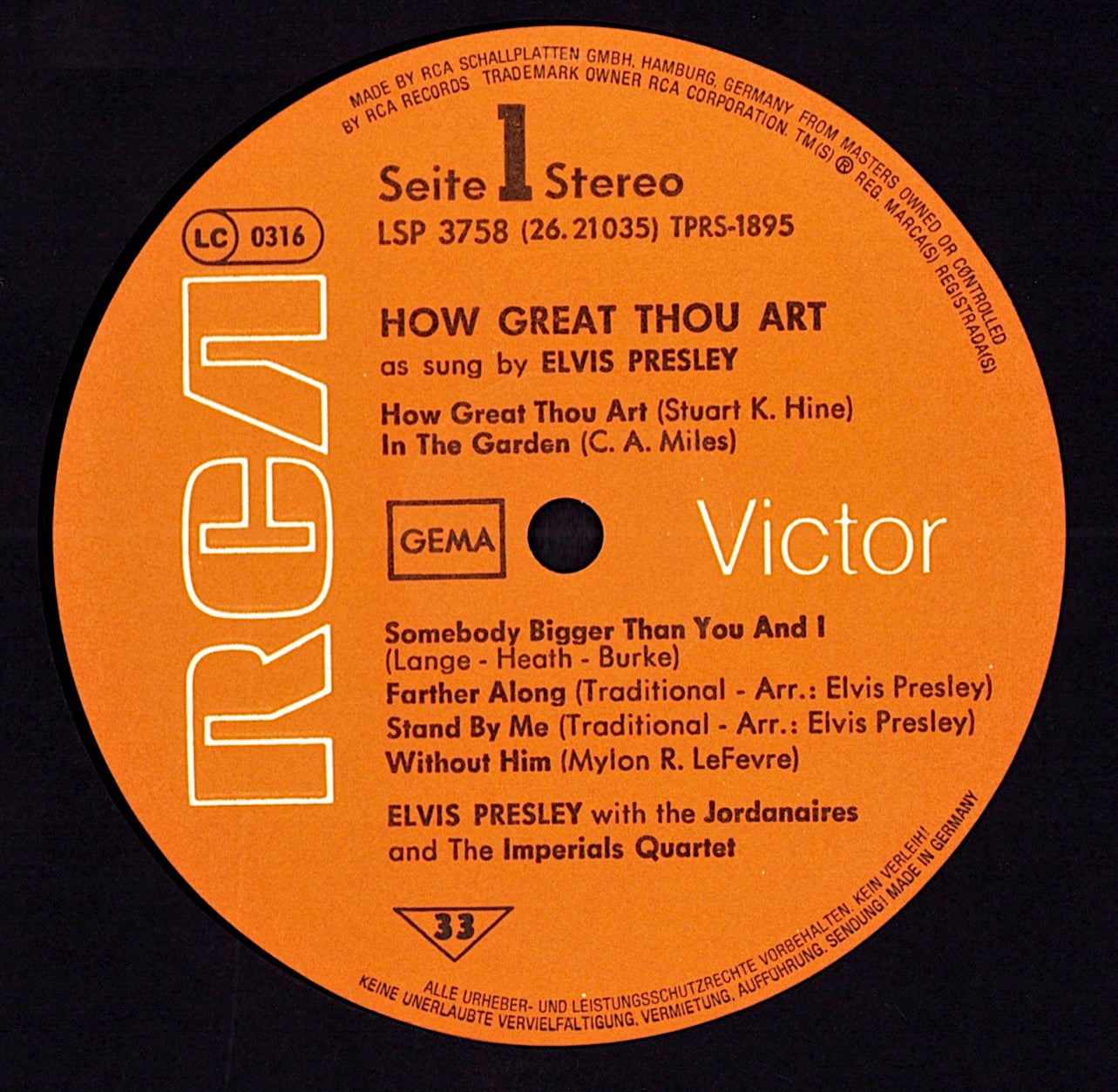 Elvis Presley - How Great Thou Art (Vinyl LP | DE Reissue | 1977)