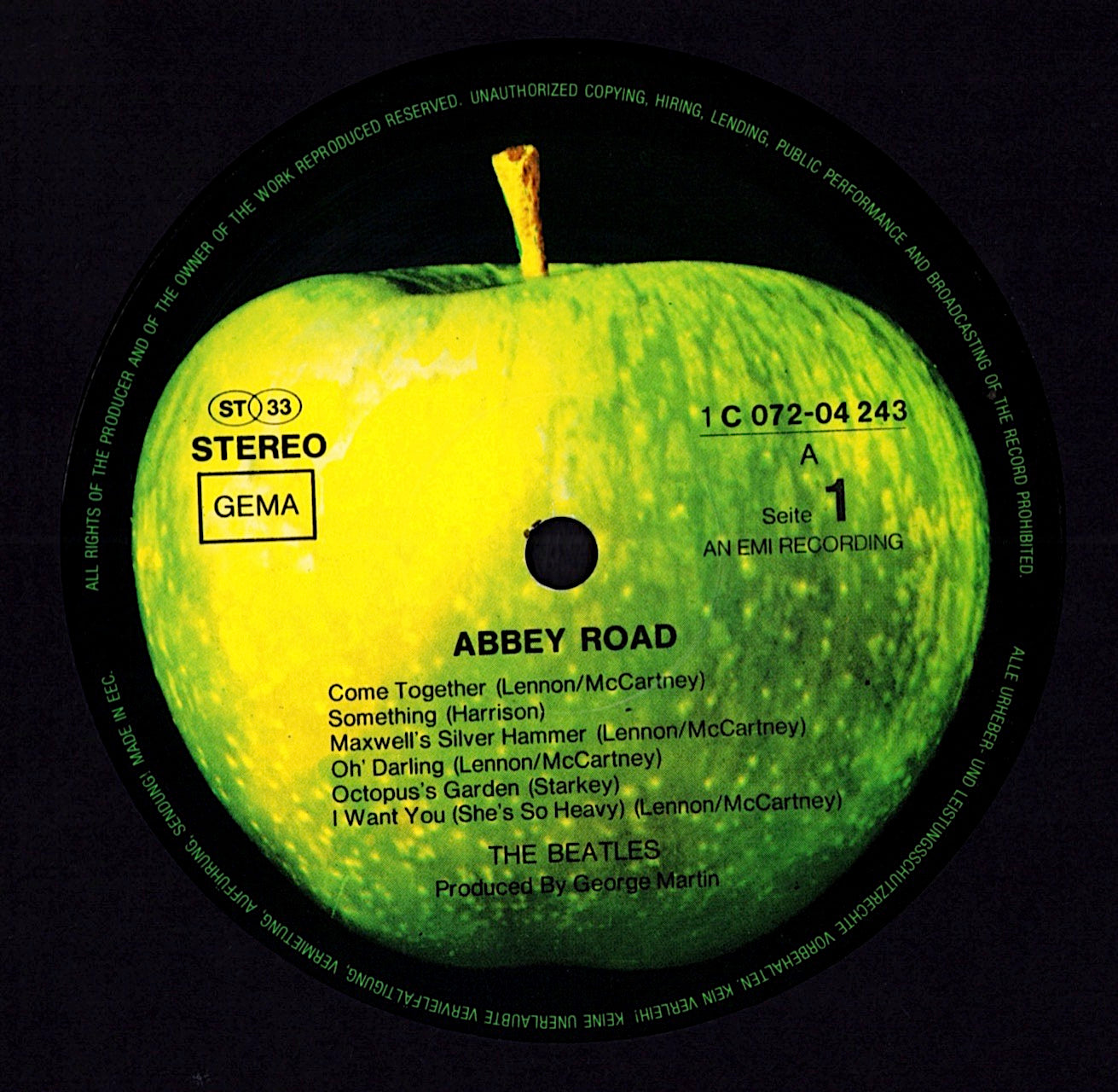 The Beatles – Abbey Road Vinyl LP | UK Reissue | 1976 Kopie