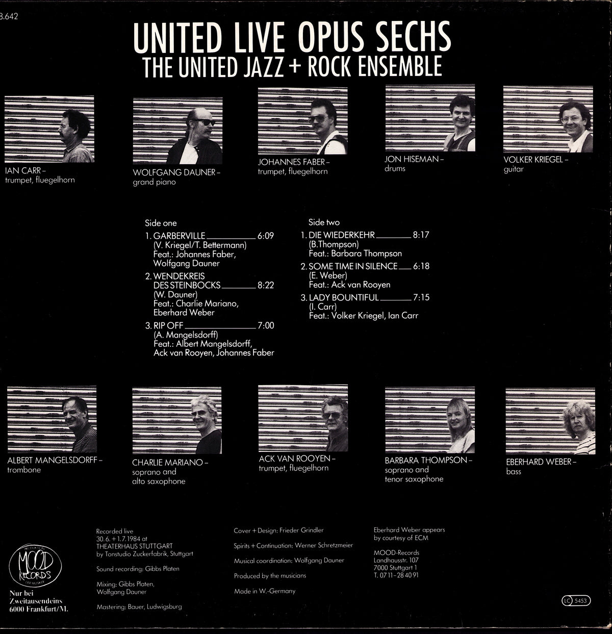 The United Jazz+Rock Ensemble - United Live Opus Sechs (Vinyl LP | German Release | 1984)