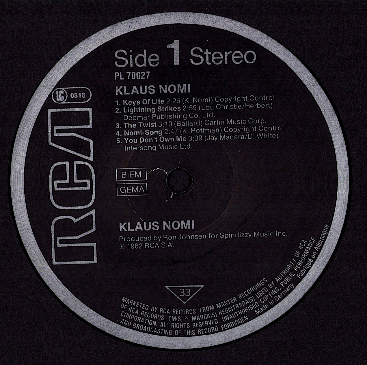 Klaus Nomi – Klaus Nomi Vinyl LP