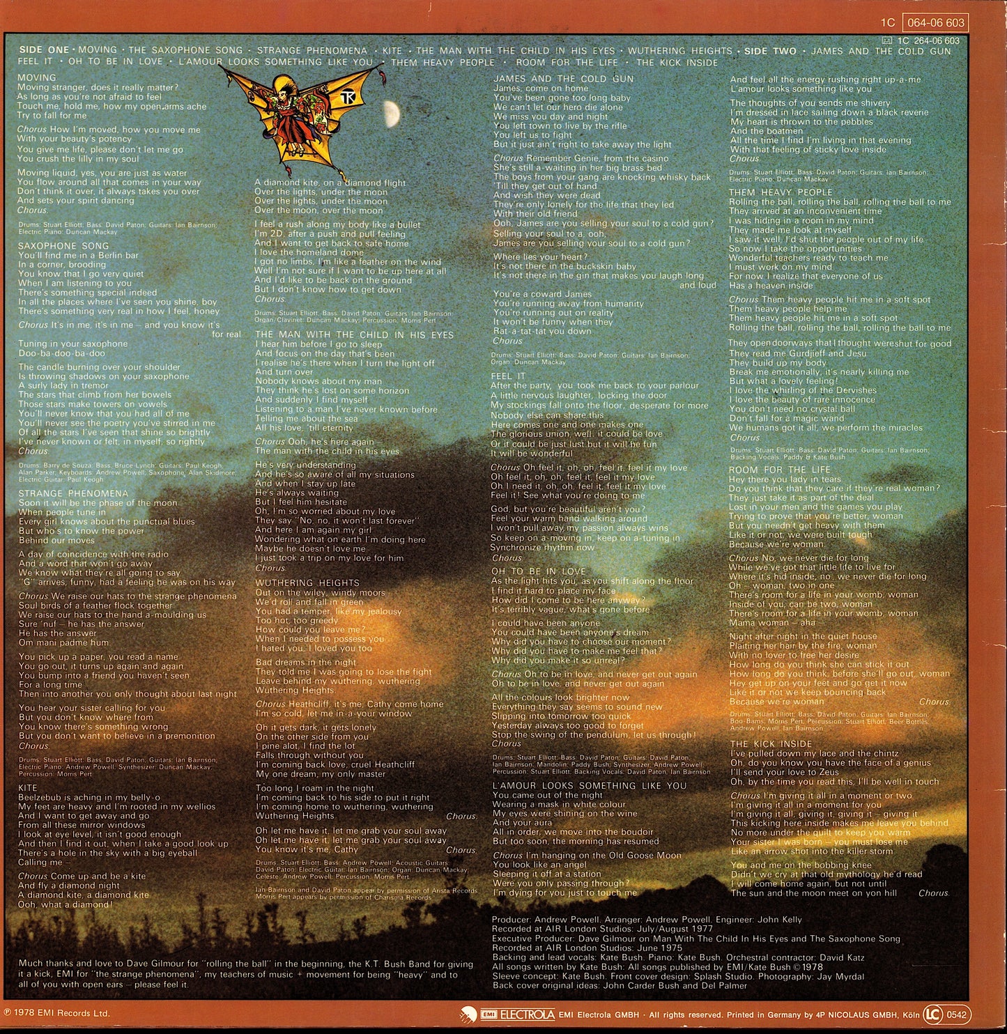 Kate Bush – The Kick Inside Vinyl LP | SE Original | 1978