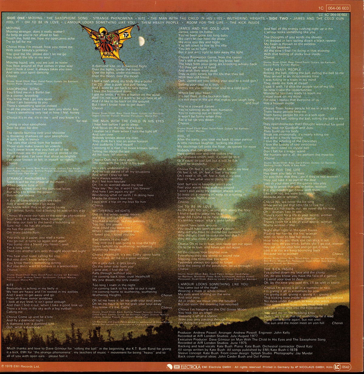 Kate Bush – The Kick Inside Vinyl LP | SE Original | 1978