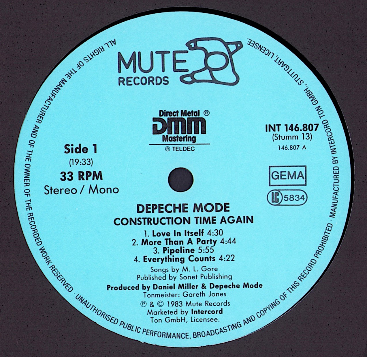 Depeche Mode ‎- Construction Time Again Vinyl LP