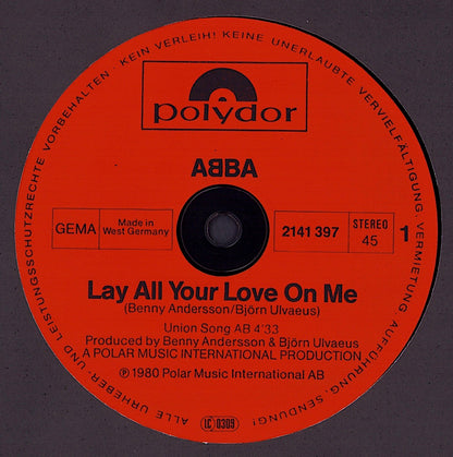 ABBA – Lay All Your Love On Me