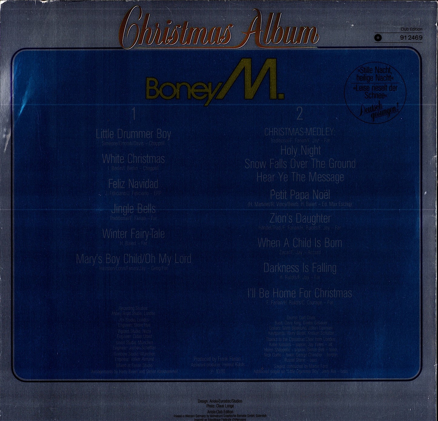 Boney M. - Christmas Album Vinyl LP | DE Original | 1981