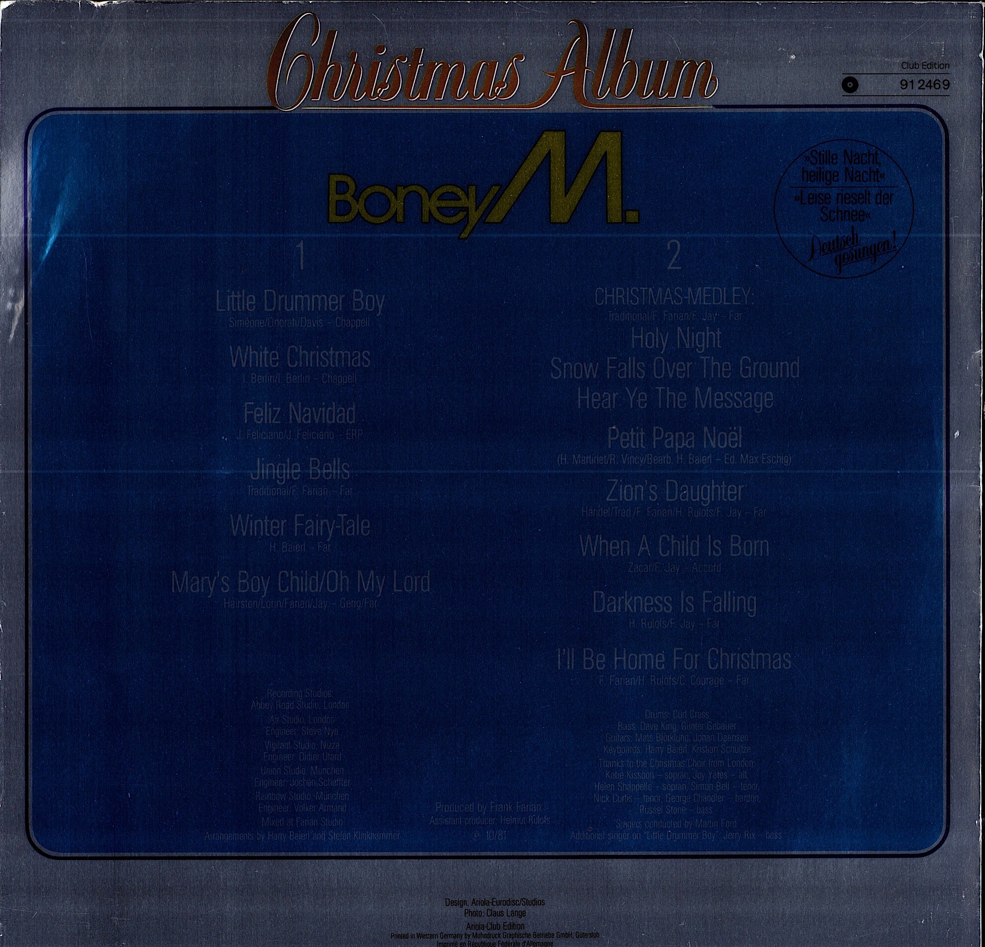 Boney M. - Christmas Album Vinyl LP | DE Original | 1981