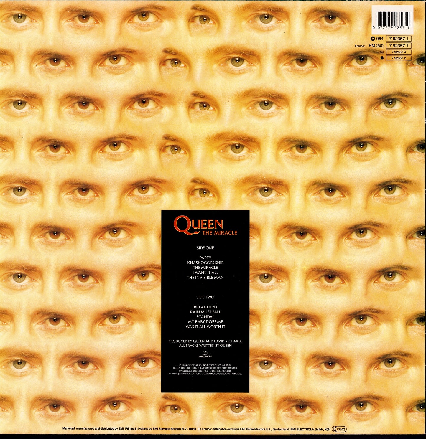 Queen - The Miracle Vinyl LP | EU Original | 1989 Kopie