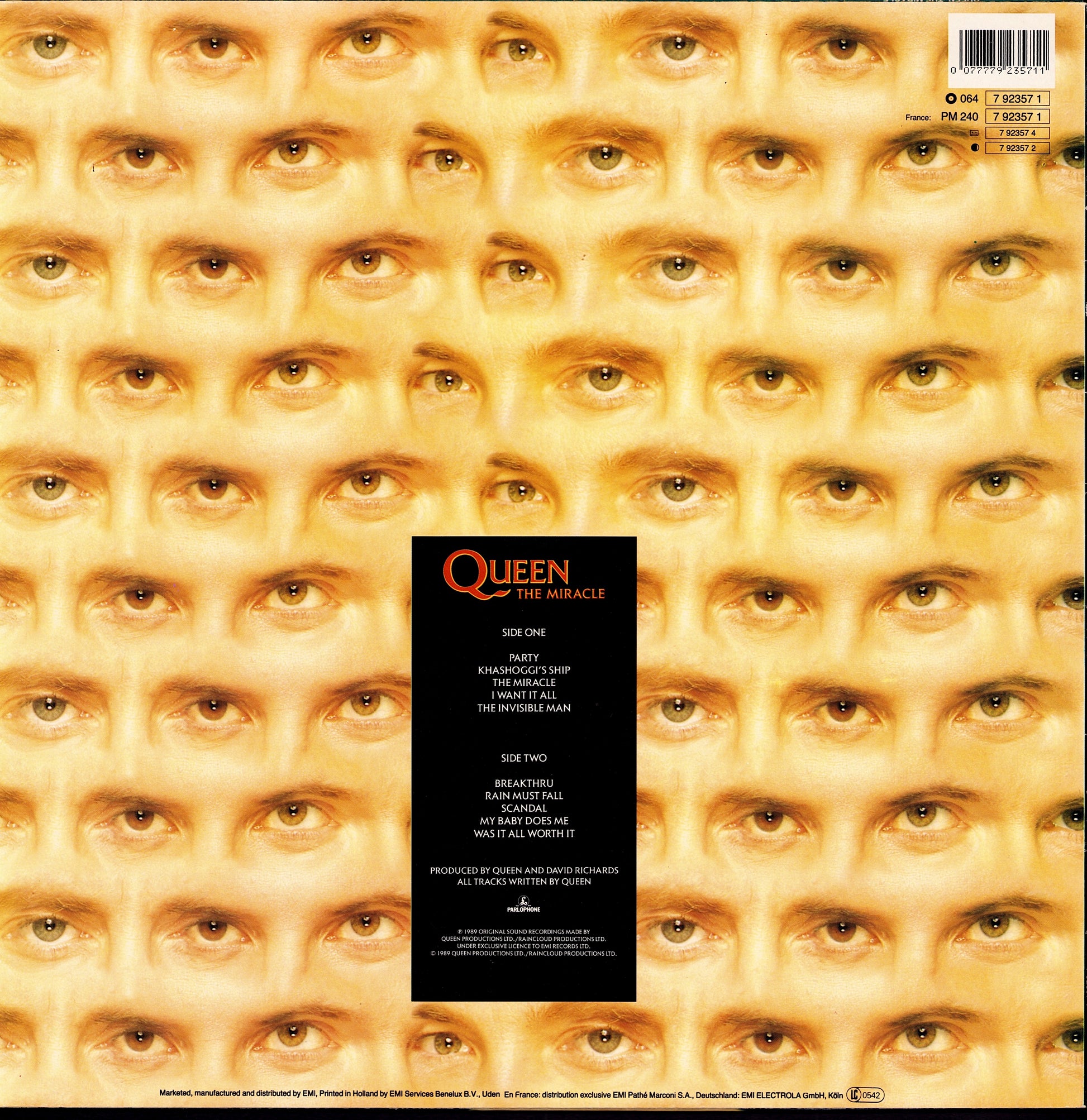 Queen - The Miracle Vinyl LP | EU Original | 1989 Kopie