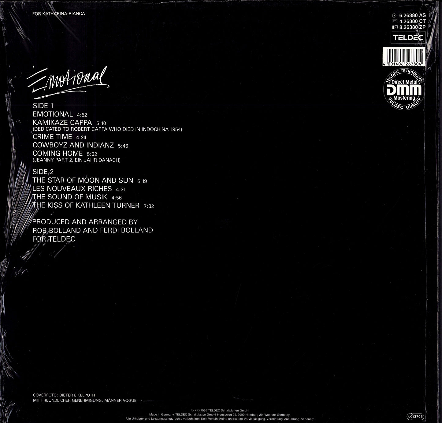 Falco ‎- Emotional Vinyl LP