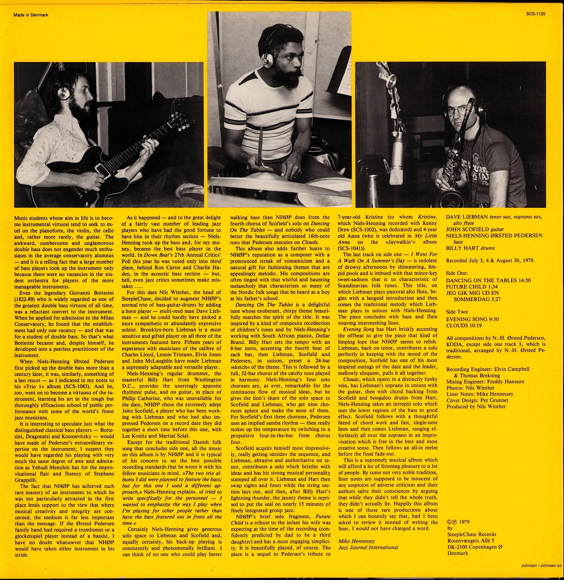 Niels-Henning Ørsted Pedersen Quartet – Dancing On The Tables Vinyl LP