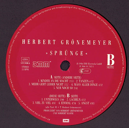 Herbert Grönemeyer – Sprünge Vinyl LP