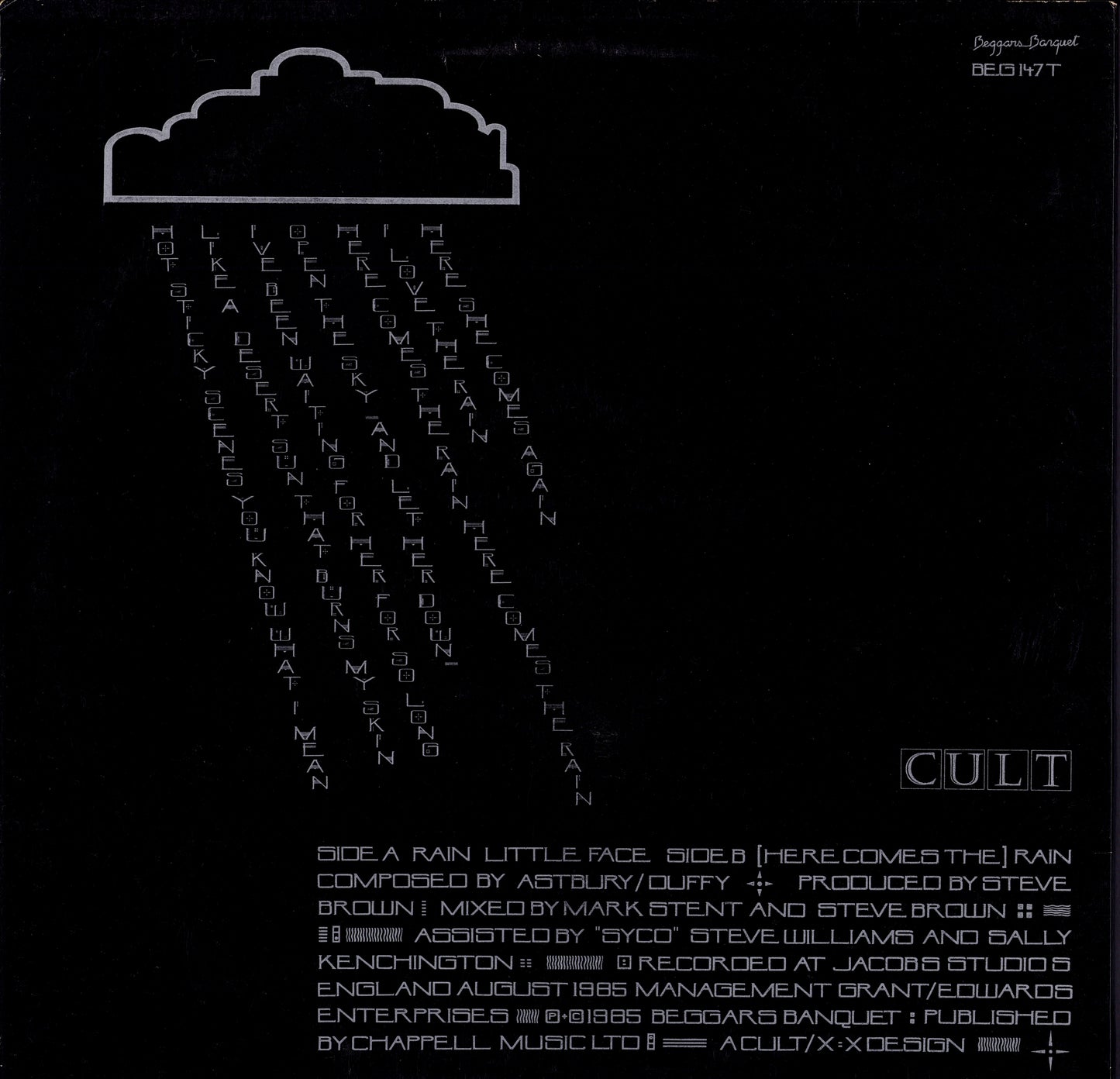 The Cult – Rain Vinyl 12"