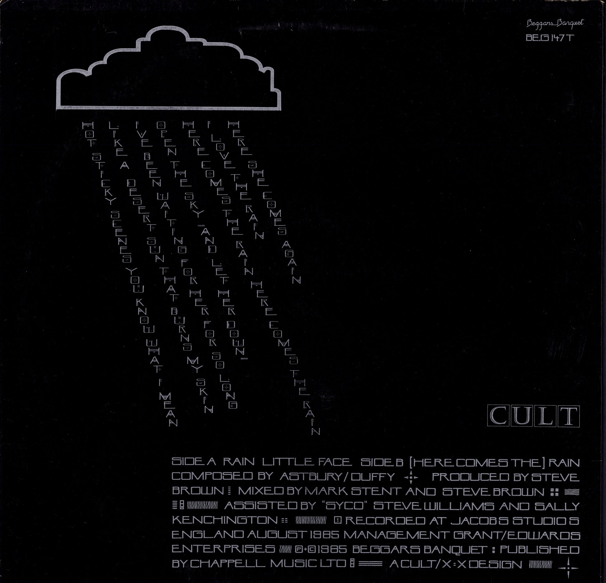 The Cult – Rain Vinyl 12"