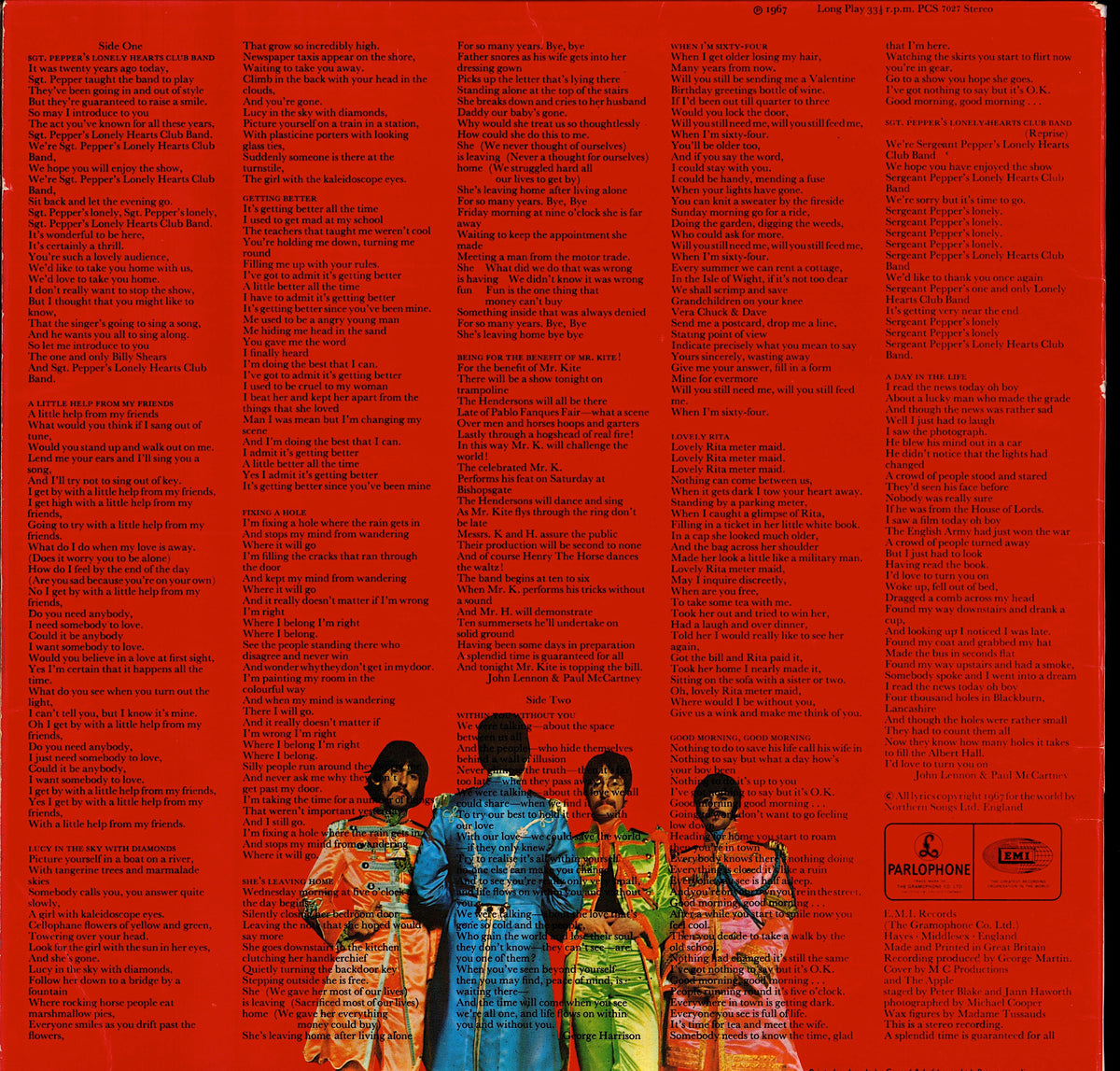 The Beatles - Sgt. Pepper's Lonely Hearts Club Band Vinyl LP | DE Reissue | 1981 Kopie
