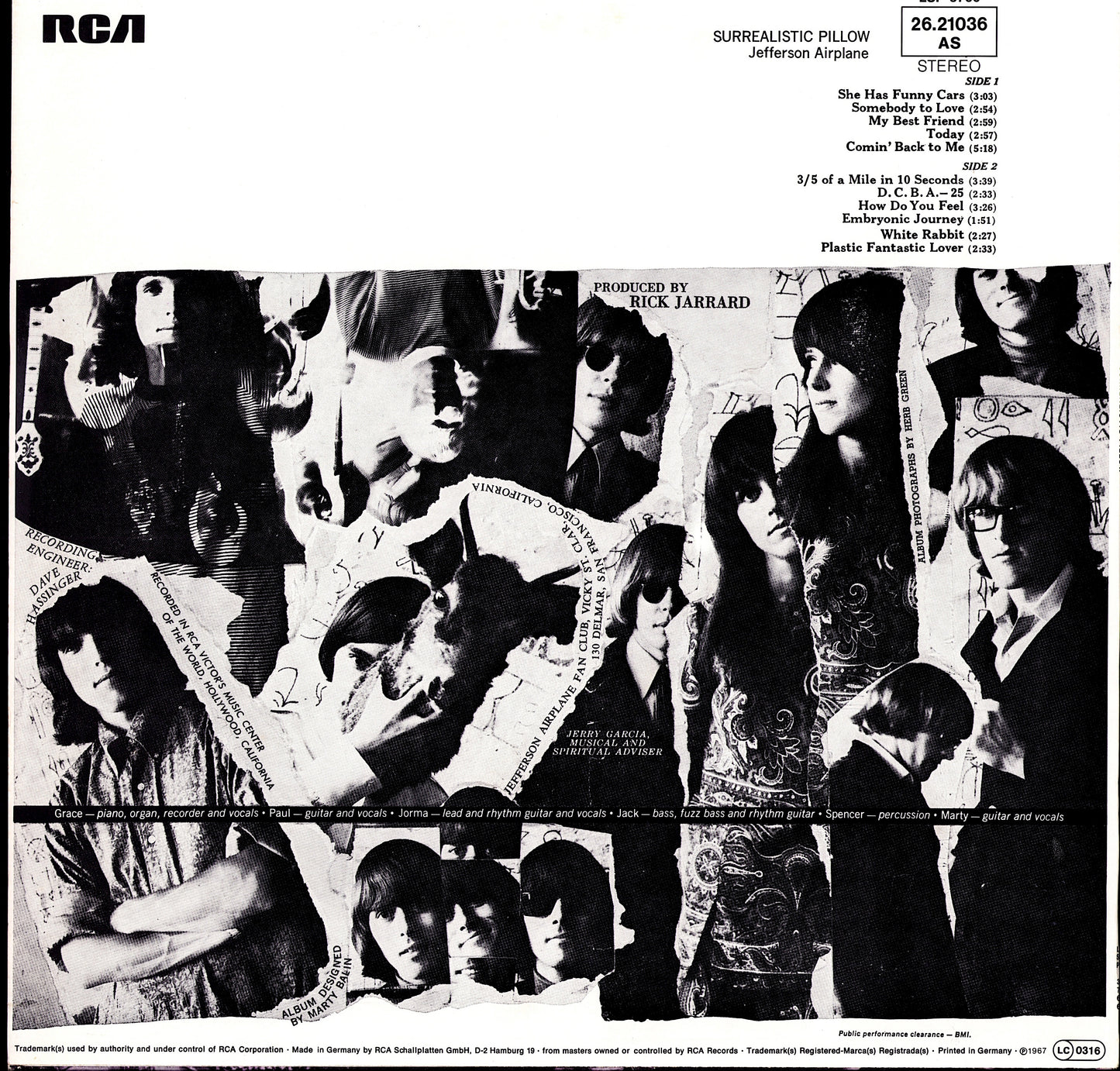 Jefferson Airplane – Surrealistic Pillow Vinyl LP | DE Reissue
