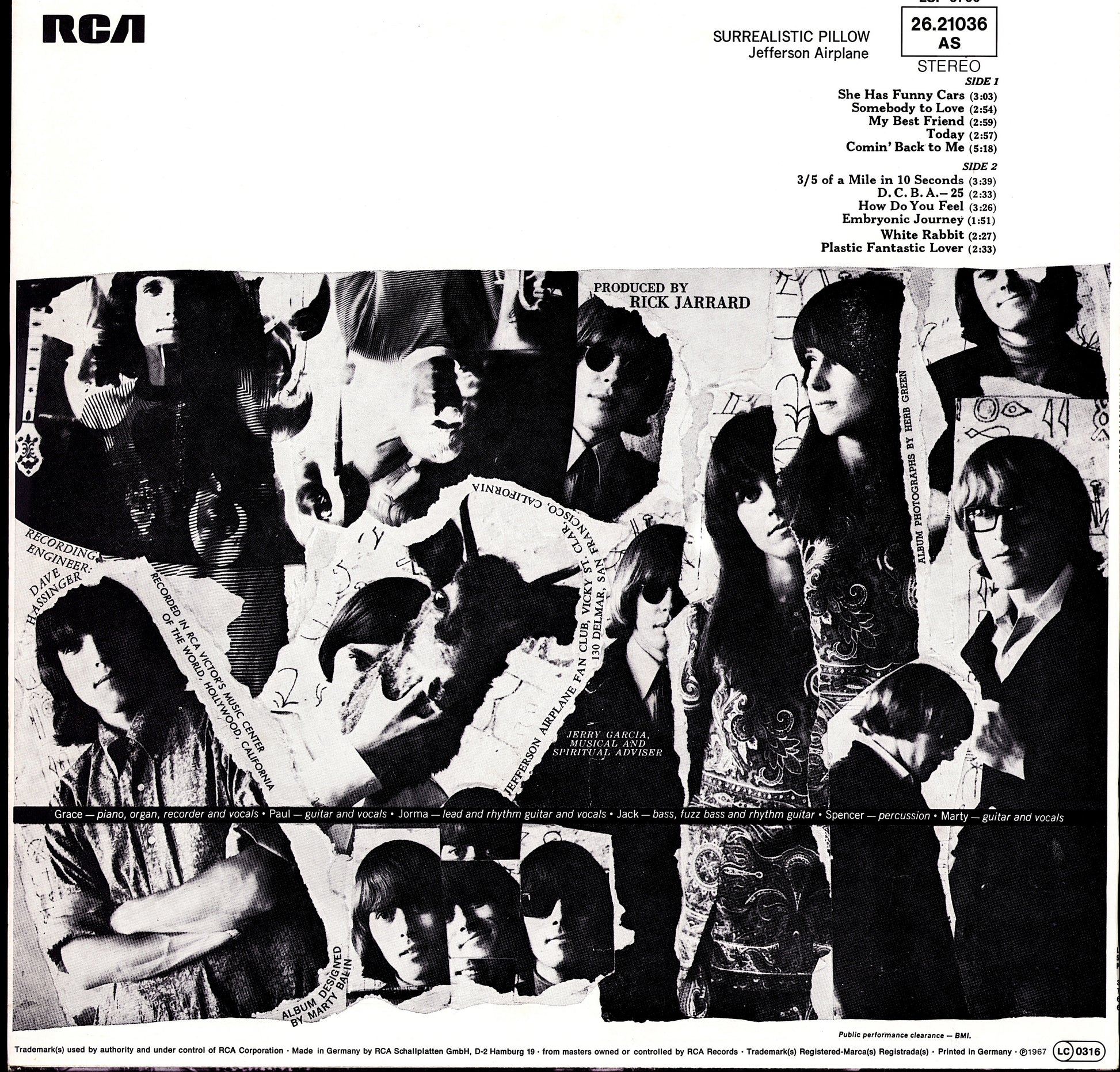 Jefferson Airplane – Surrealistic Pillow Vinyl LP | DE Reissue