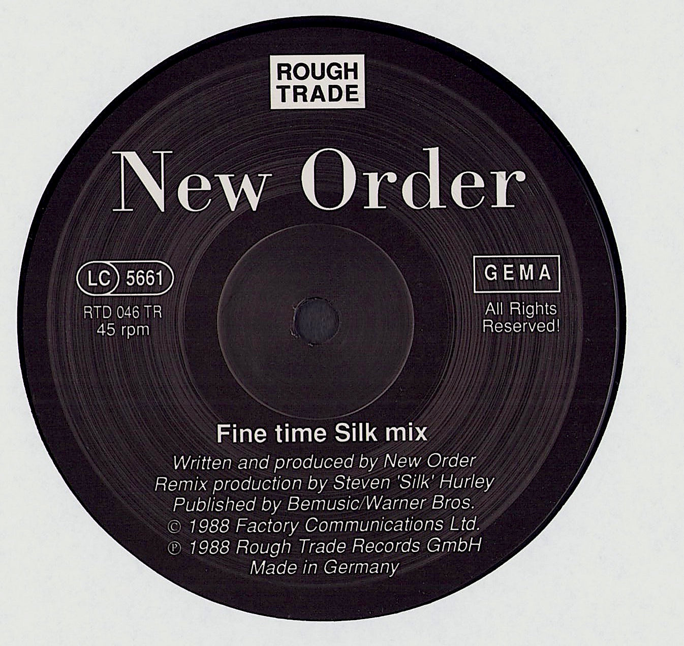 Neworder - Fine Time (Remix) (Vinyl 12