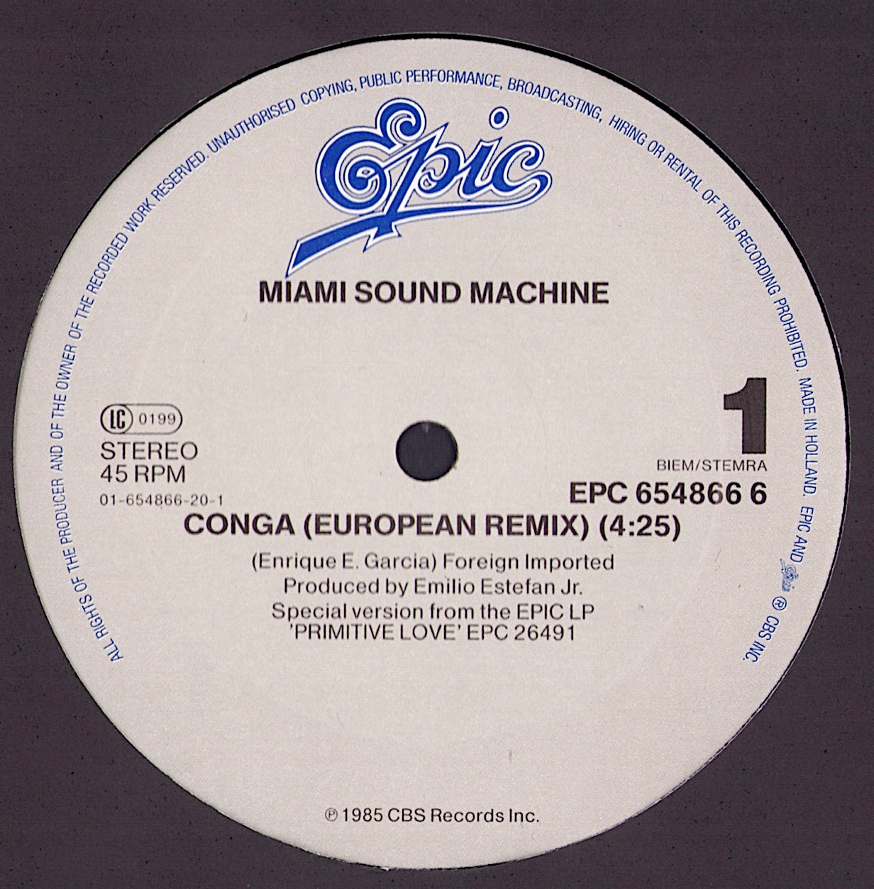 Miami Sound Machine - Conga! European Remix