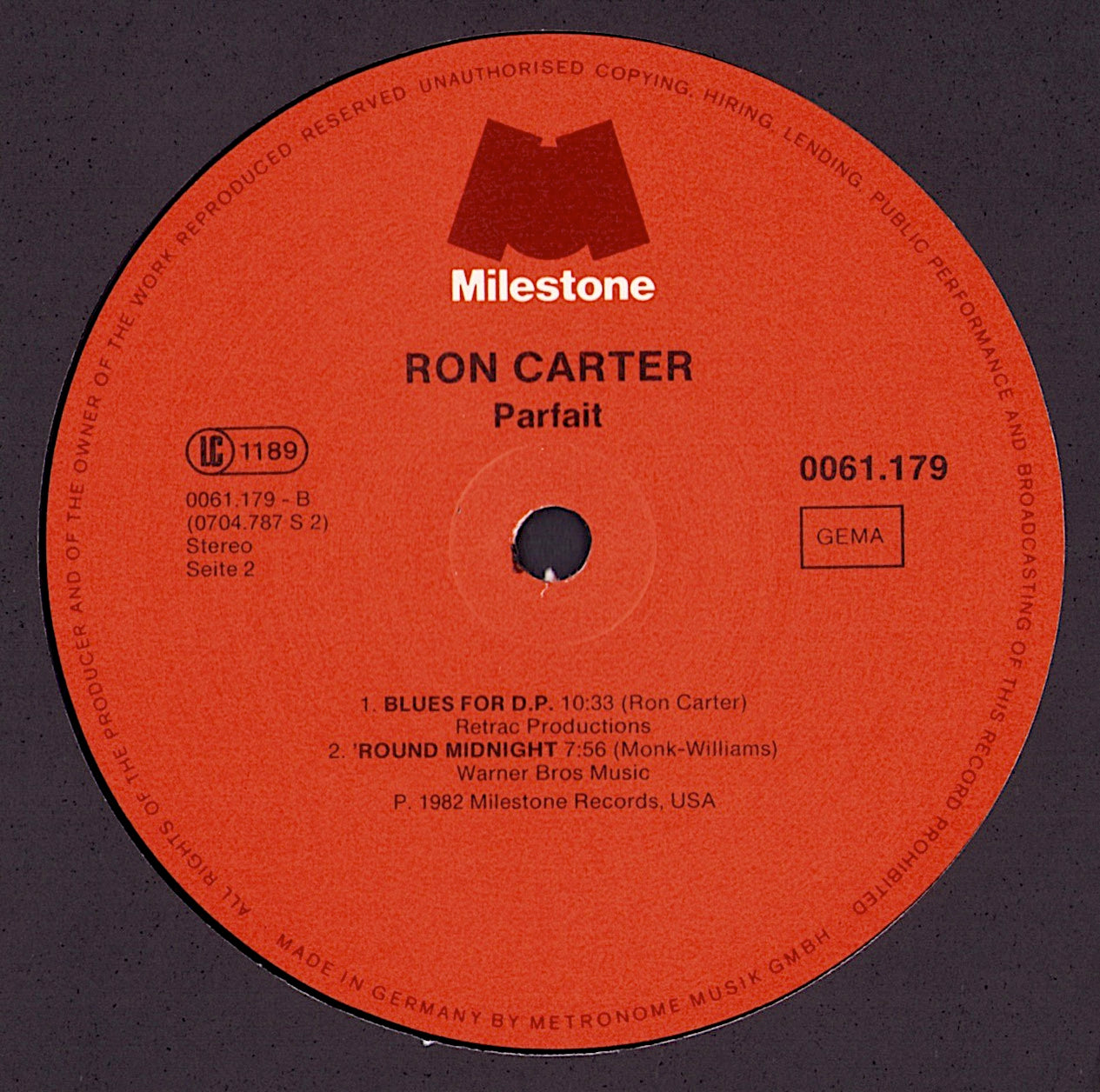 Ron Carter Quartet – Parfait Vinyl LP