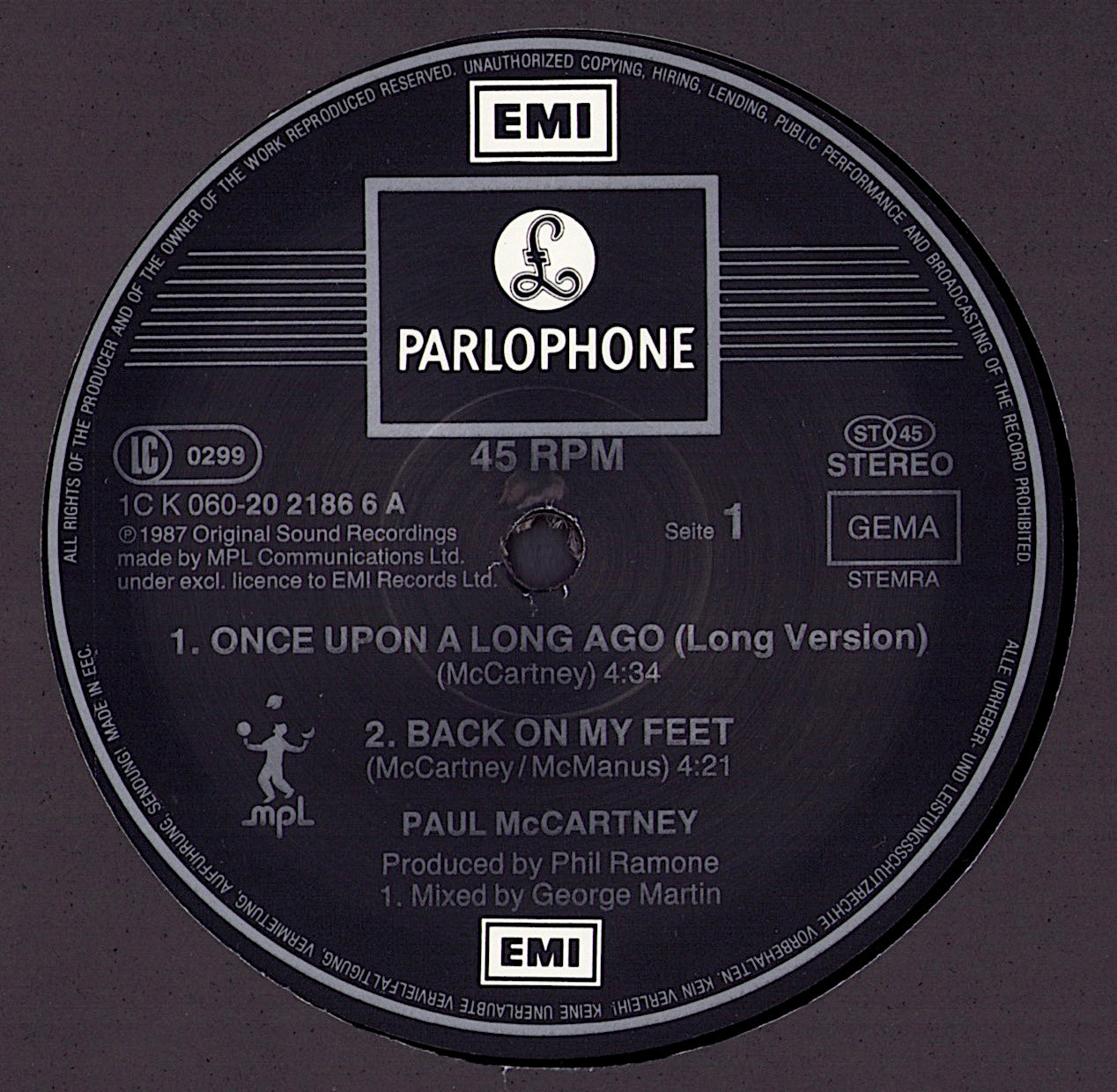 Paul McCartney – Once Upon A Long Ago Vinyl 12"