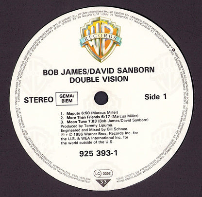 Bob James / David Sanborn – Double Vision Vinyl LP