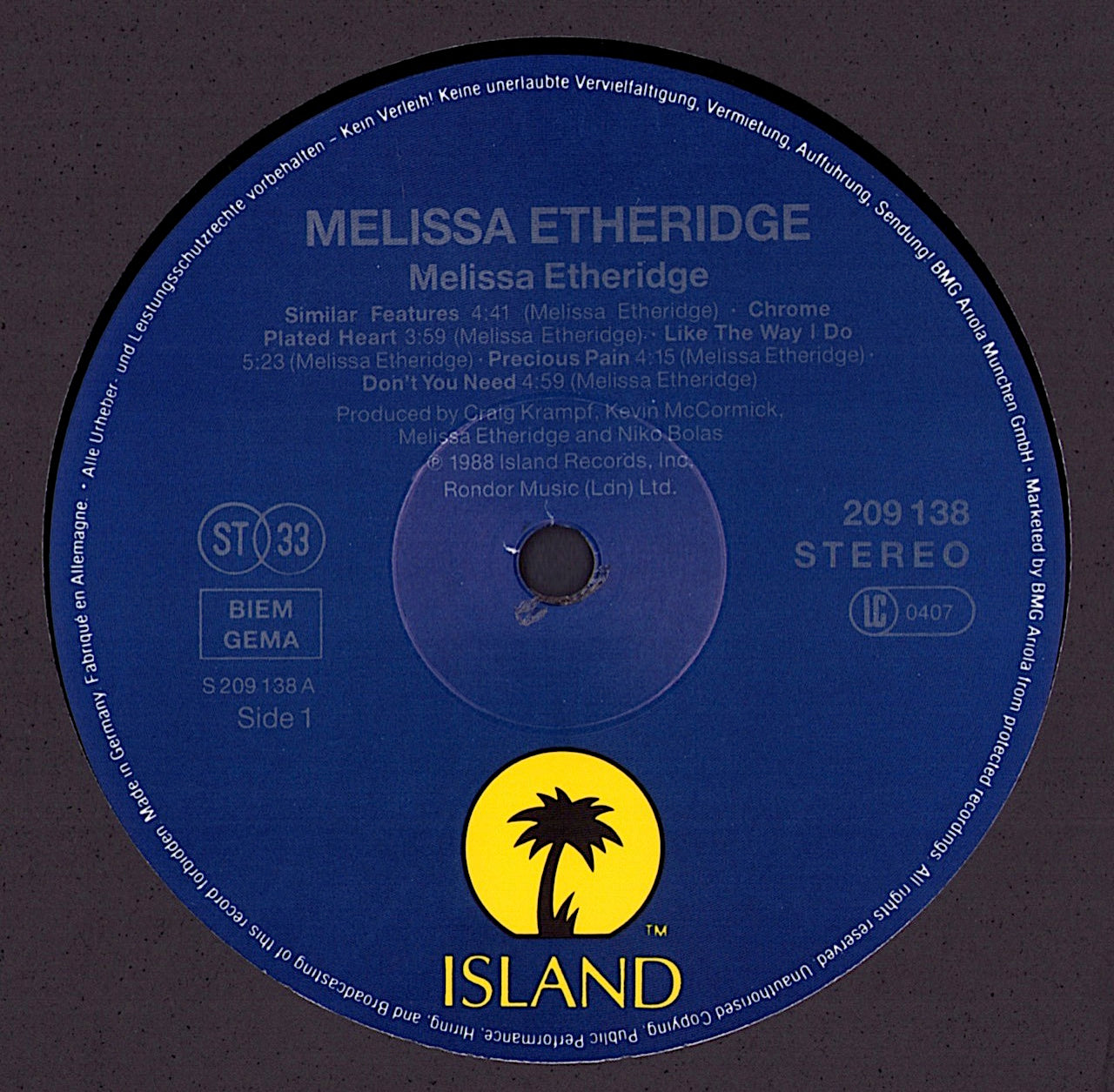 Melissa Etheridge – Melissa Etheridge Vinyl LP