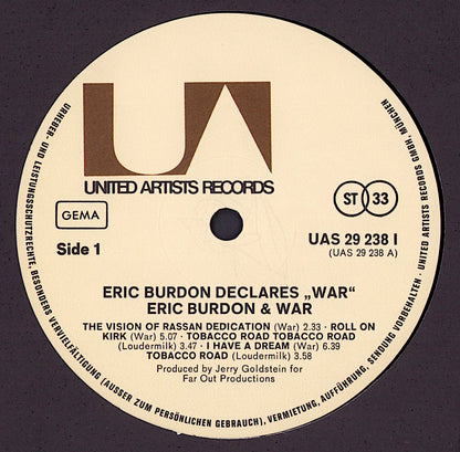 Eric Burdon & War - Eric Burdon Declares “War”