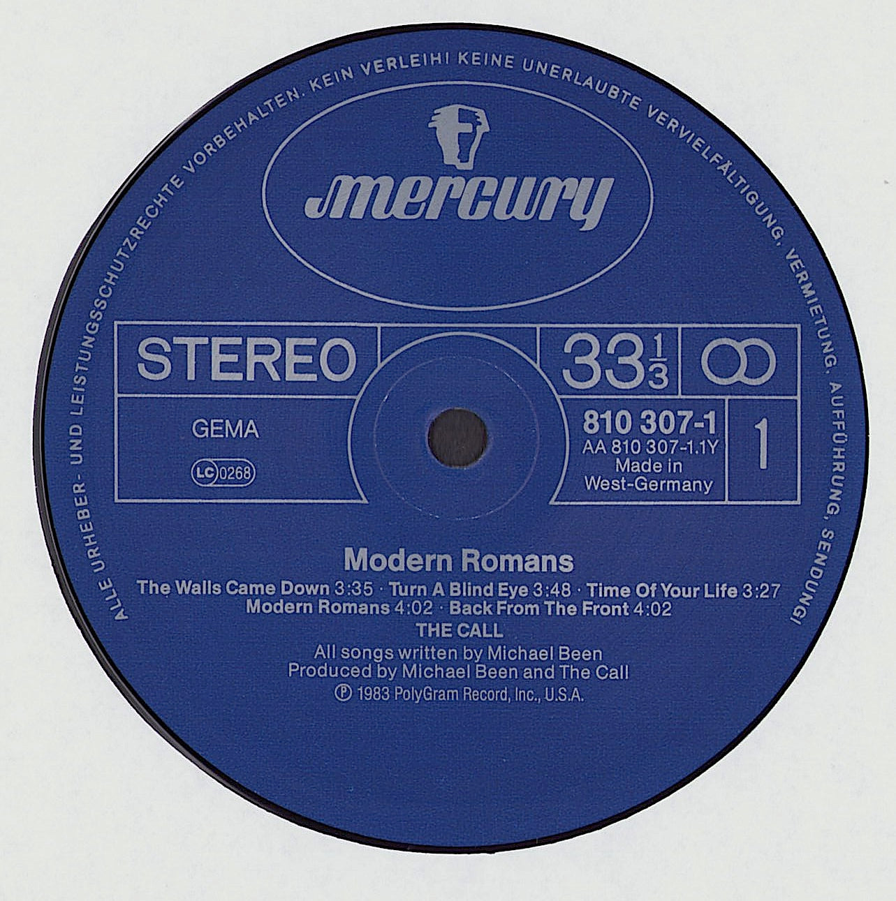 The Call - Modern Romans Vinyl LP