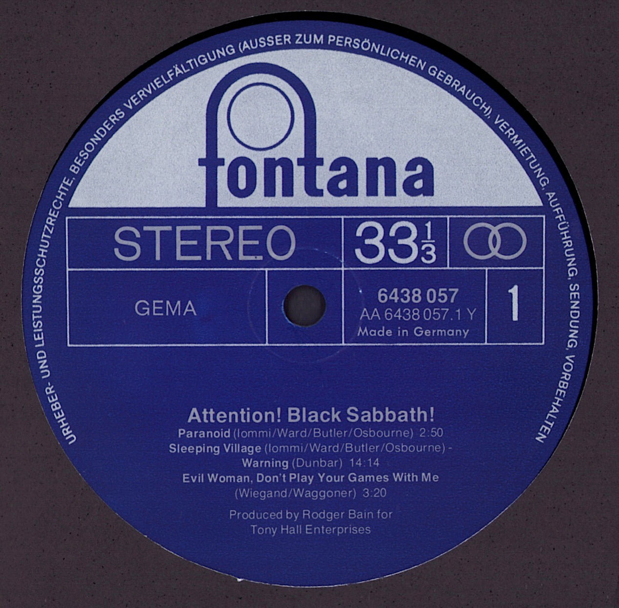 Black Sabbath ‎- Attention! Black Sabbath! Vinyl LP