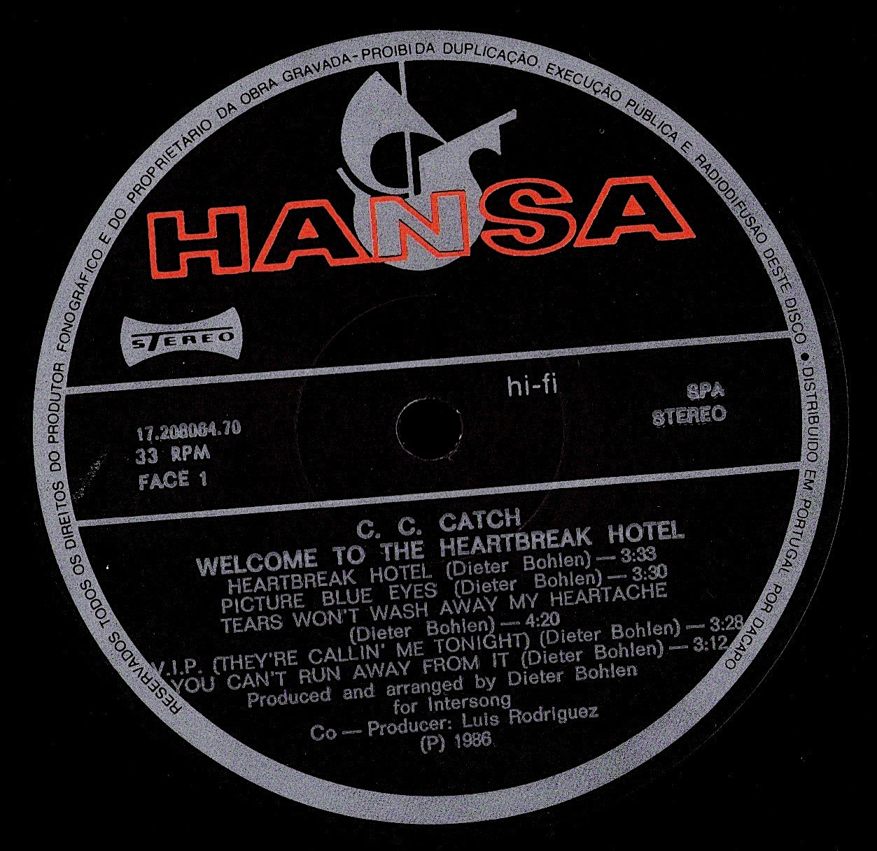 C.C. Catch – Welcome To The Heartbreak Hotel Vinyl LP