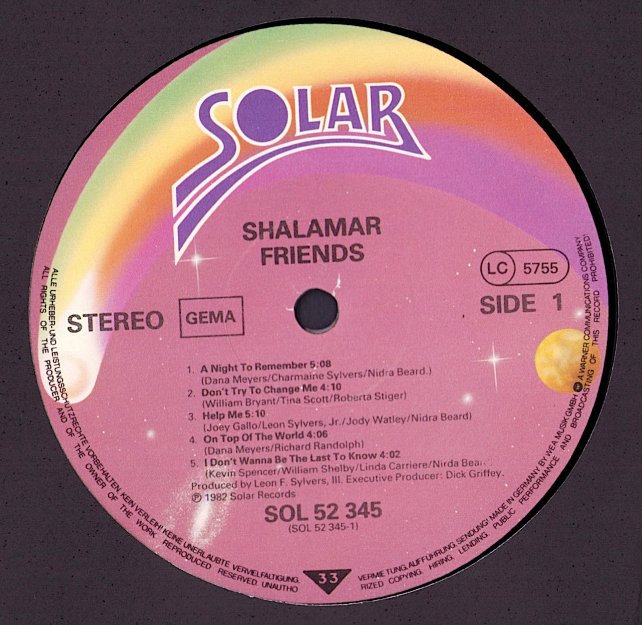 Shalamar - Friends Vinyl LP