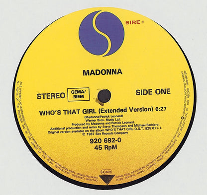 Madonna - Who´s That Girl Extended Version Vinyl 12"