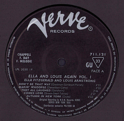 Ella Fitzgerald & Louis Armstrong – Ella And Louis Again Vol 1 Vinyl LP