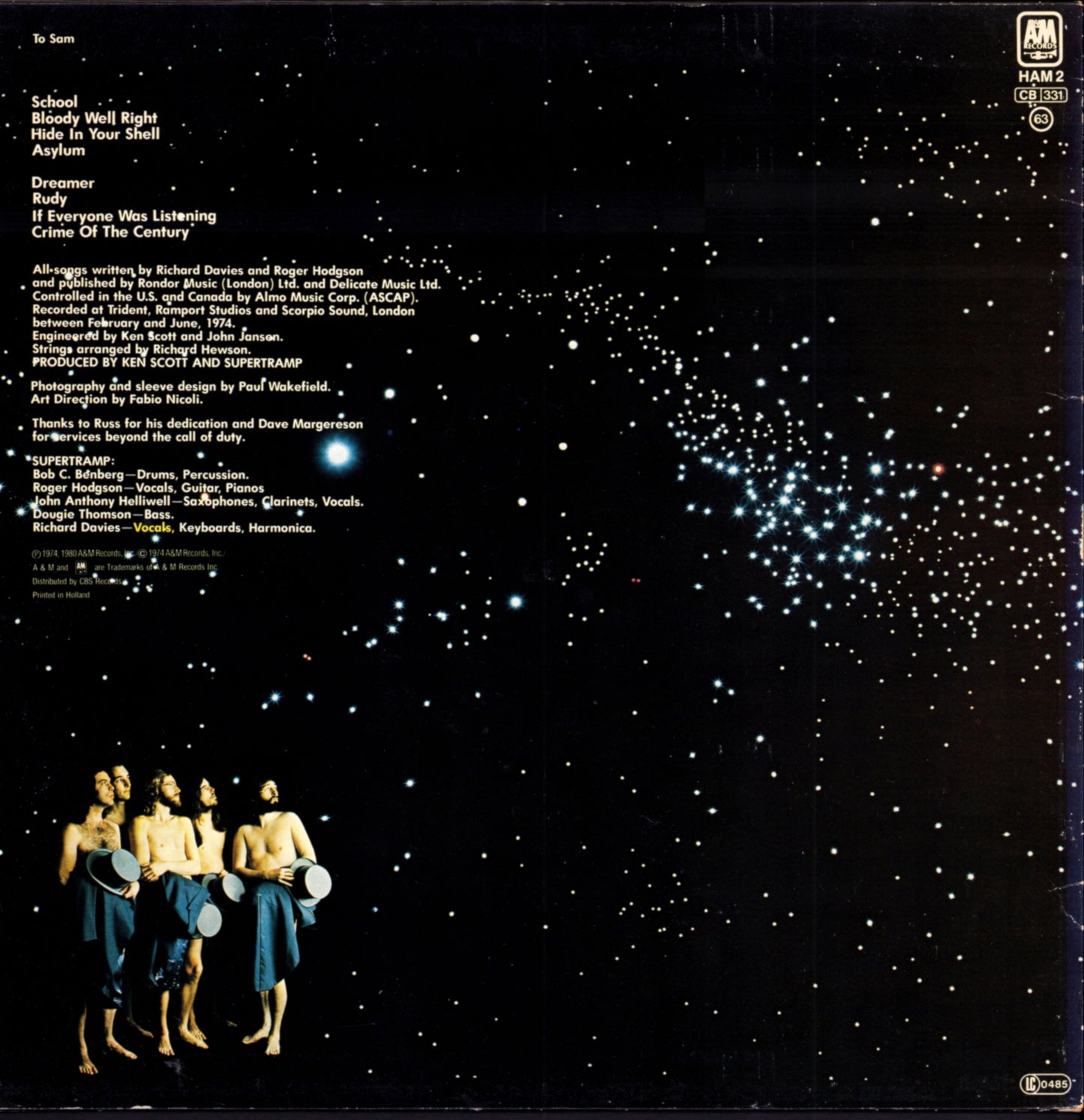 Supertramp – Crime Of The Century Vinyl LP | Half-Speed Mastered | EU Reissue | 1980 Kopie