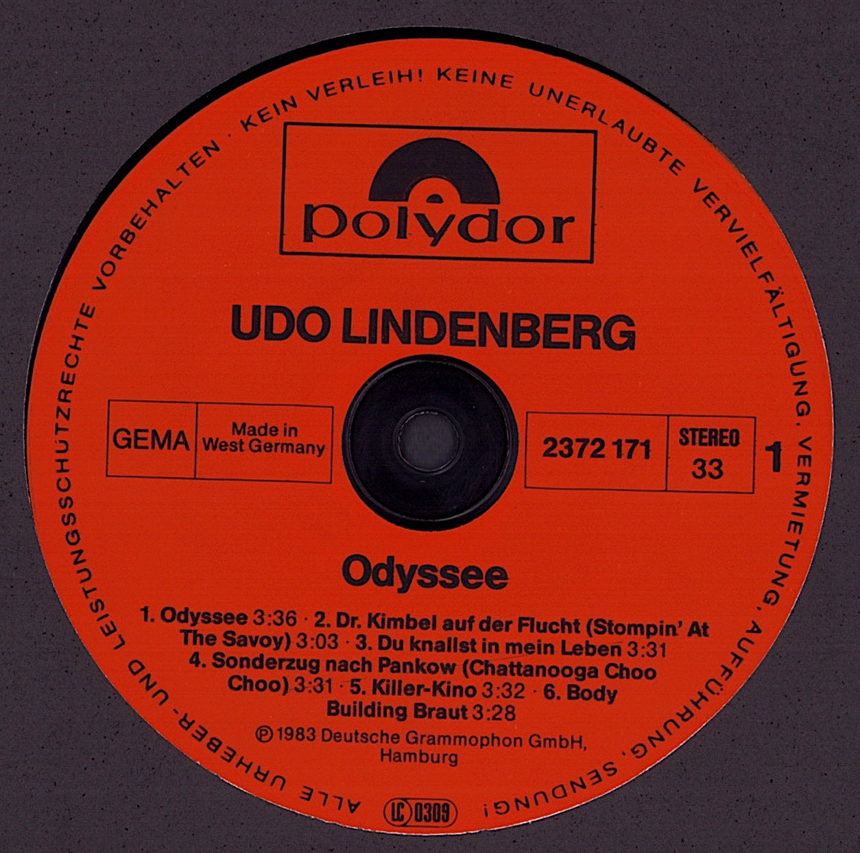 Udo Lindenberg Und Das Panikorchester ‎- Odyssee Vinyl LP