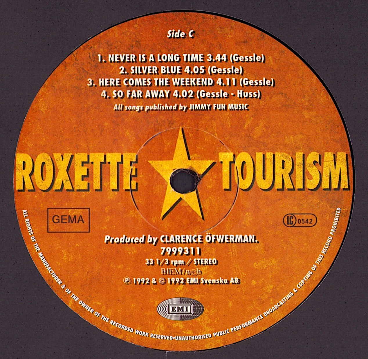 Roxette – Tourism Vinyl 2LP