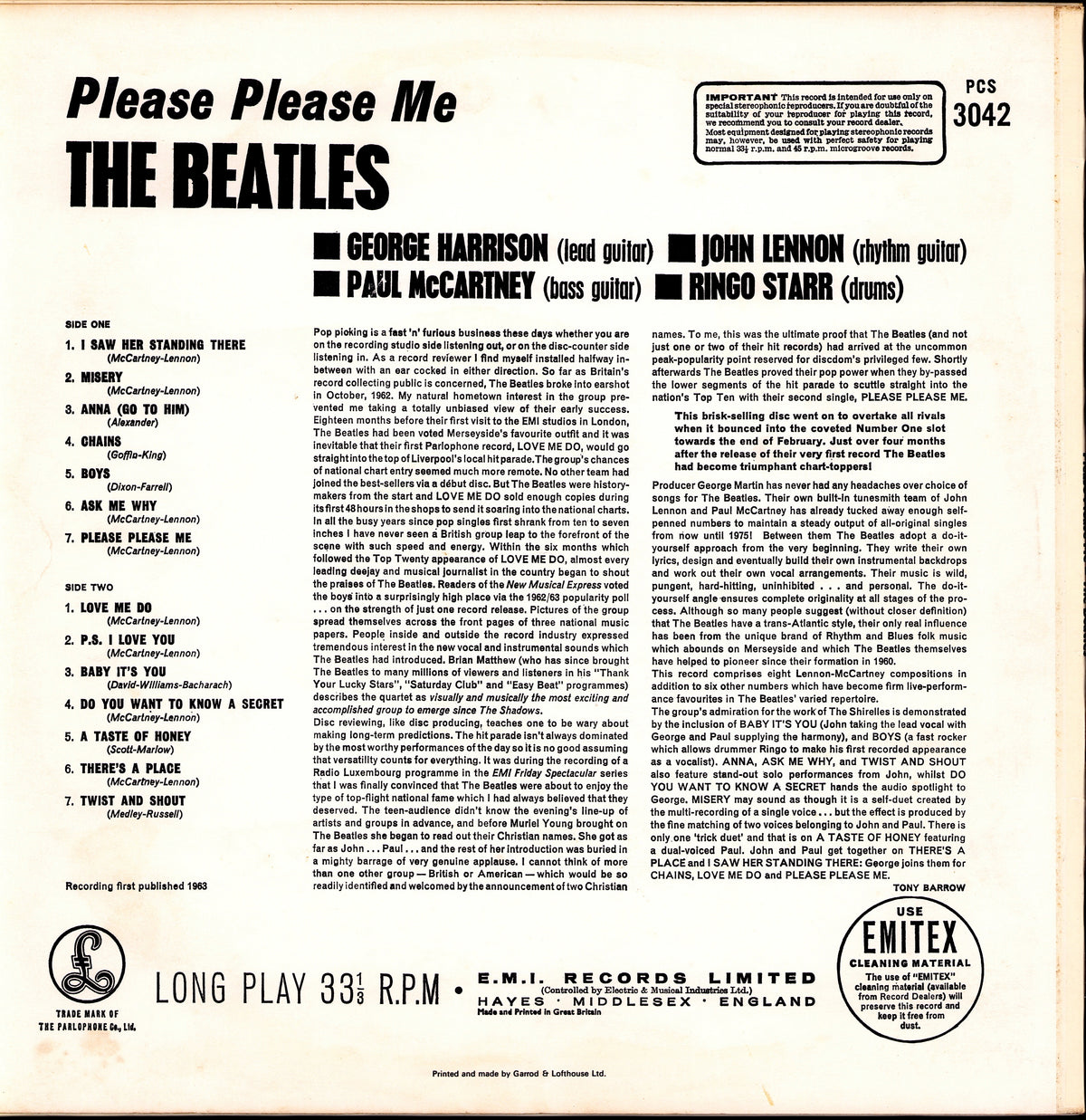 The Beatles - Please Please Me (Vinyl LP | UK Reissue | 1971)