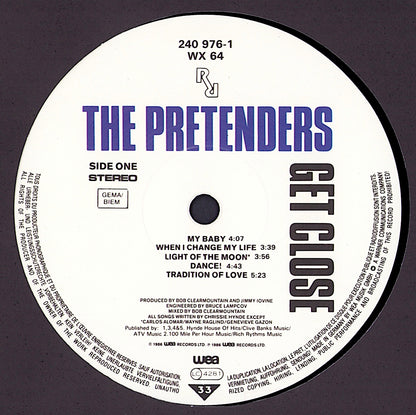 The Pretenders - Get Close Vinyl LP