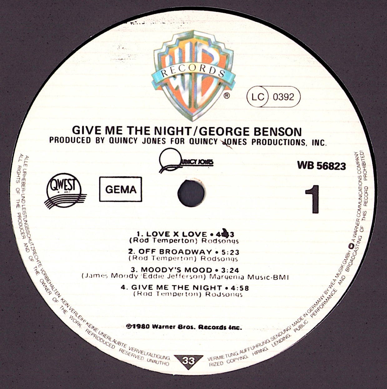 George Benson – Give Me The Night Vinyl LP