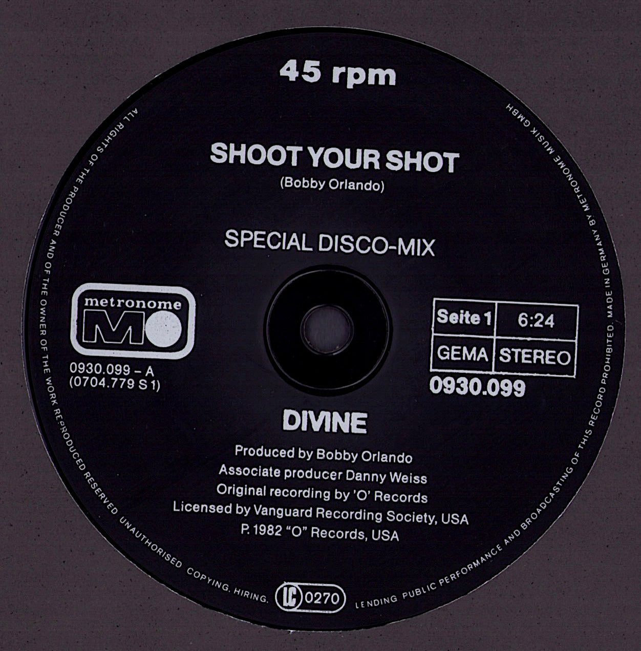 Divine – Shoot Your Shot / Native Love Step By Step Vinyl 12"