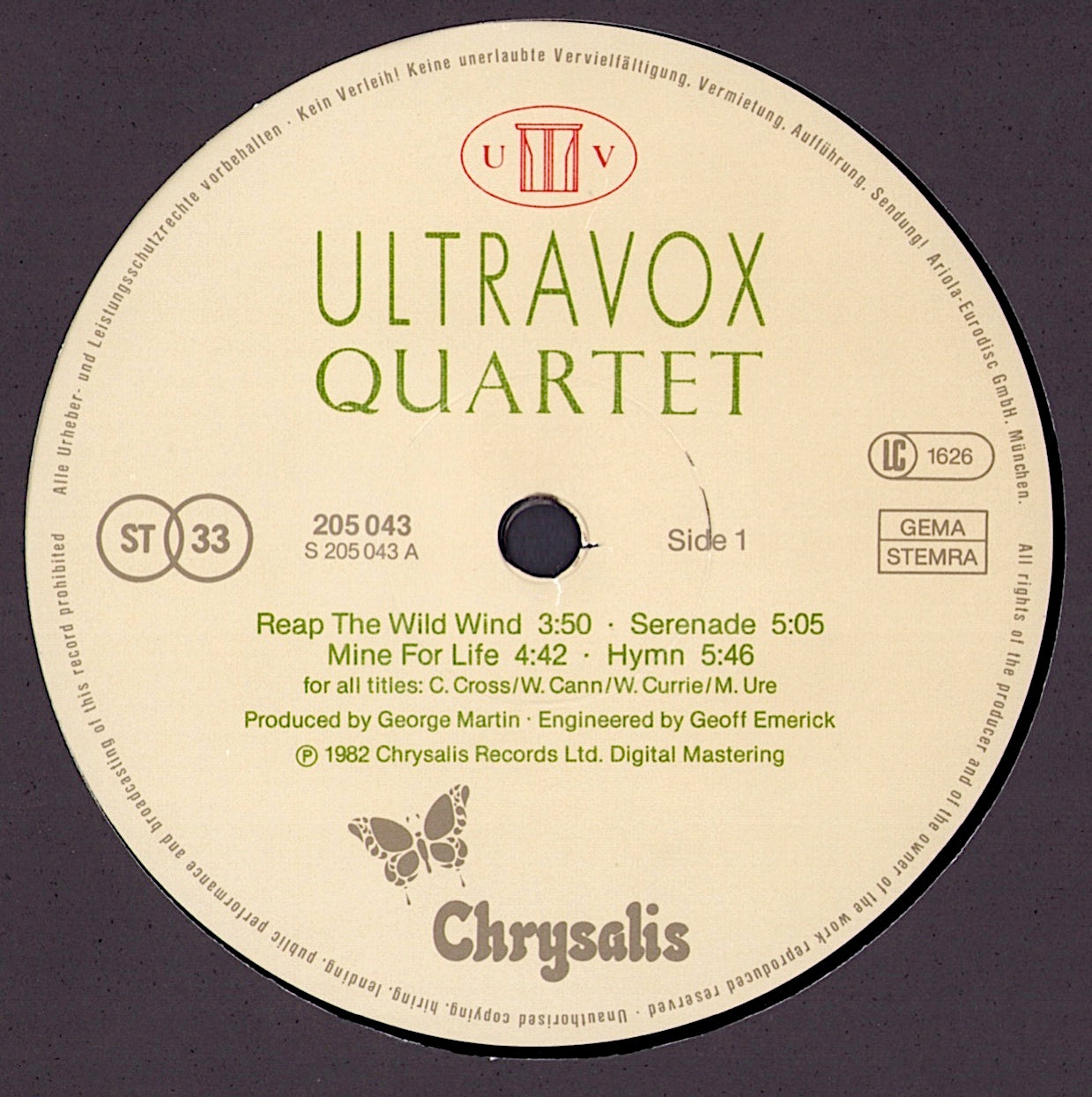 Ultravox – Quartet Vinyl LP