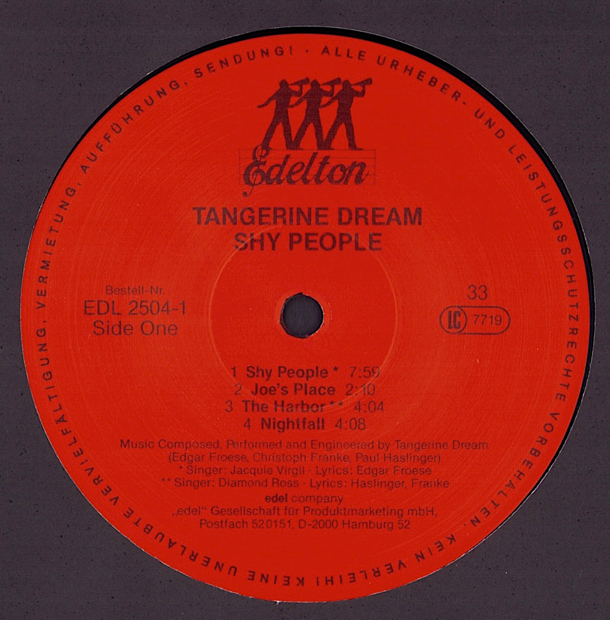 Tangerine Dream – Shy People Vinyl LP