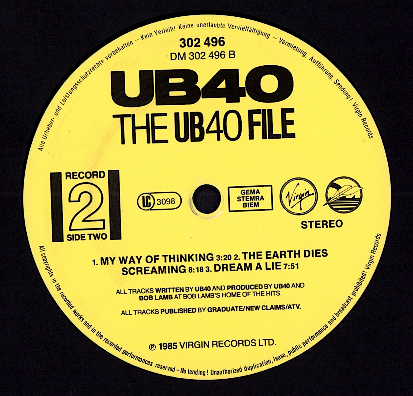 UB40 - The UB40 File (Vinyl 2LP | EU Original | 1985)