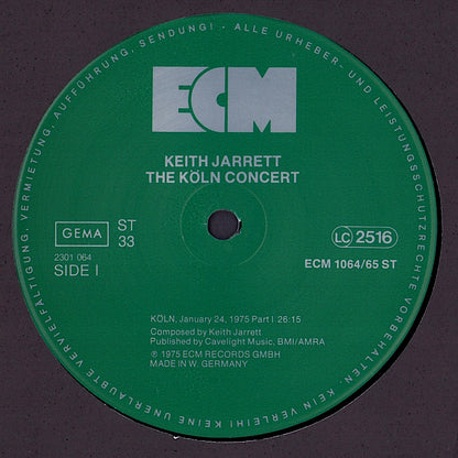 Keith Jarrett ‎- The Köln Concert Vinyl 2LP