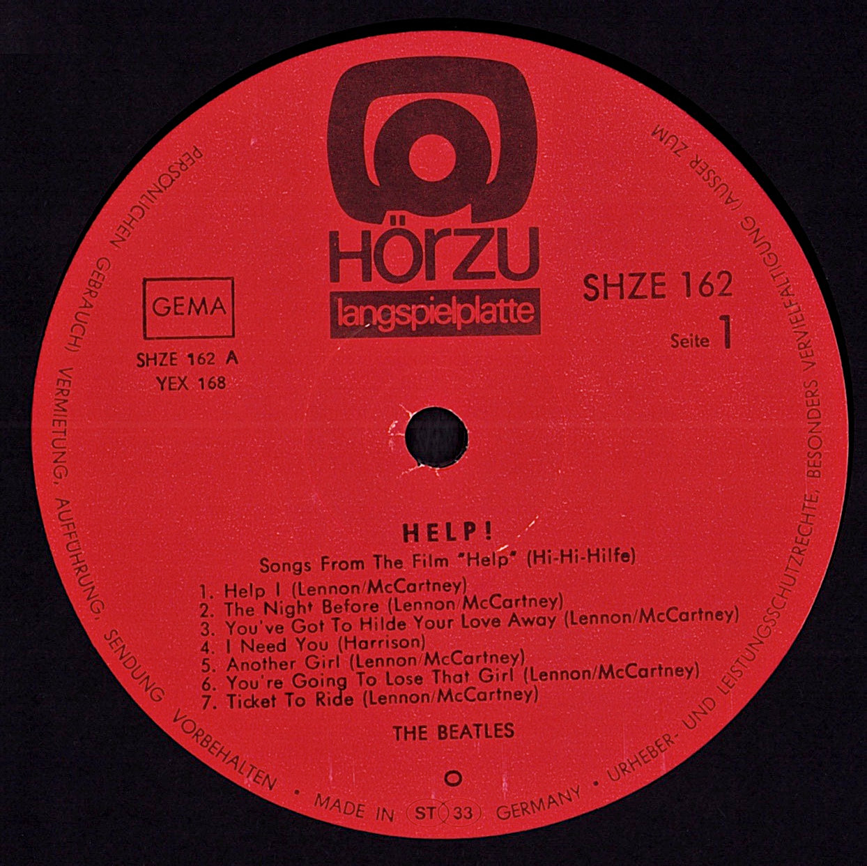 The Beatles - Help! (Vinyl LP | DE Reissue | HÖR ZU)