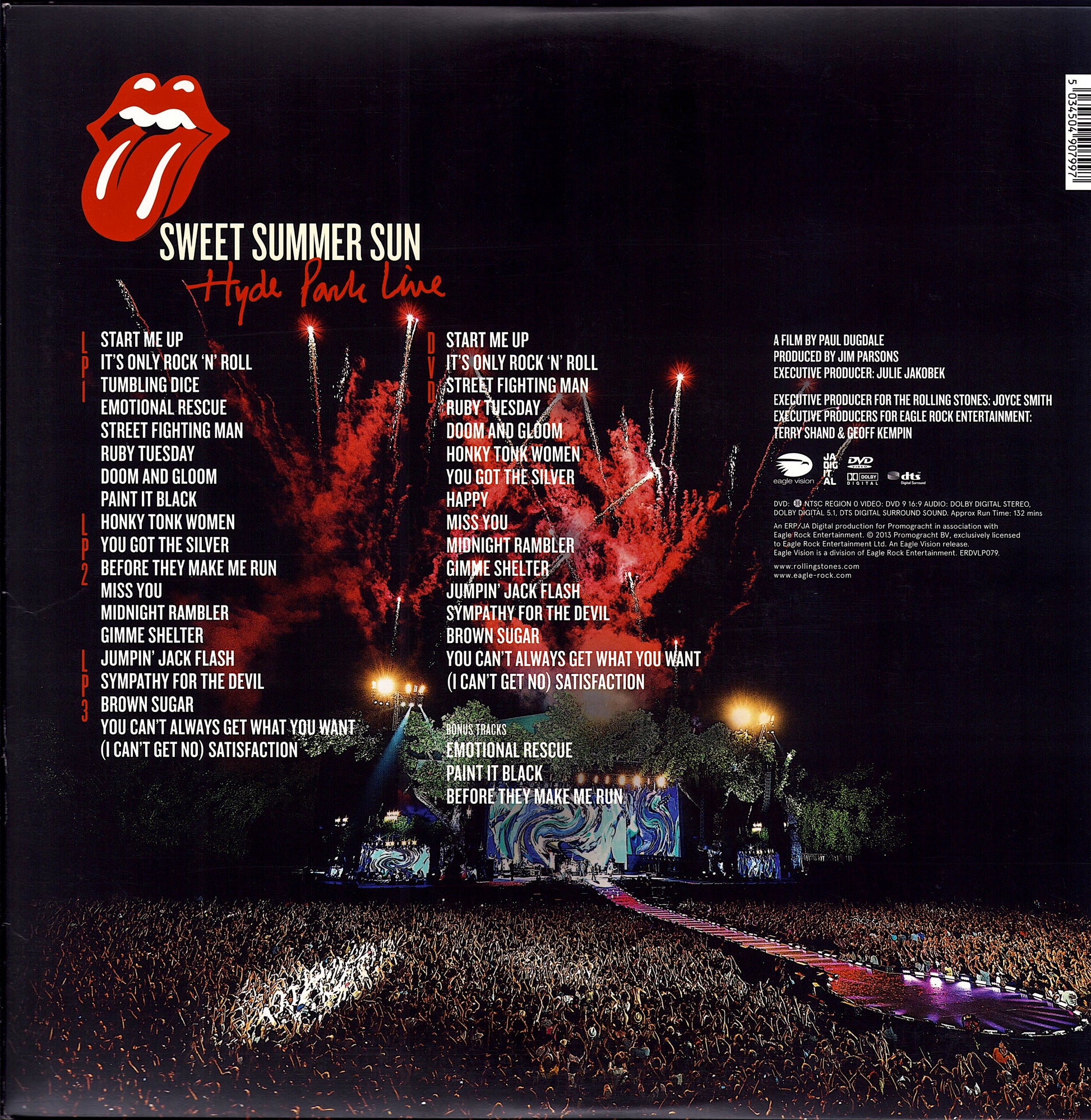 The Rolling Stones – Sweet Summer Sun - Hyde Park Live Vinyl 3LP + DVD