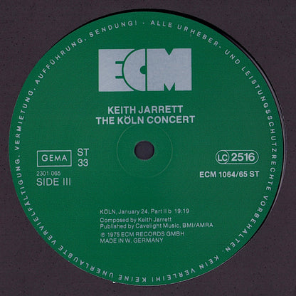 Keith Jarrett ‎- The Köln Concert Vinyl 2LP