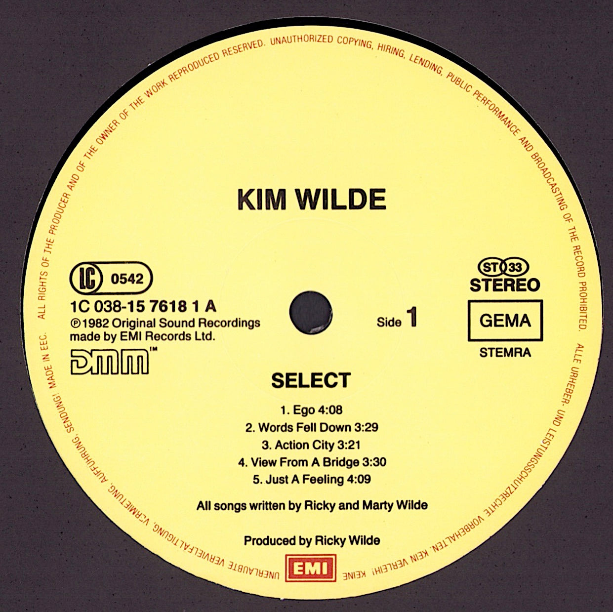 Kim Wilde – Select Vinyl LP