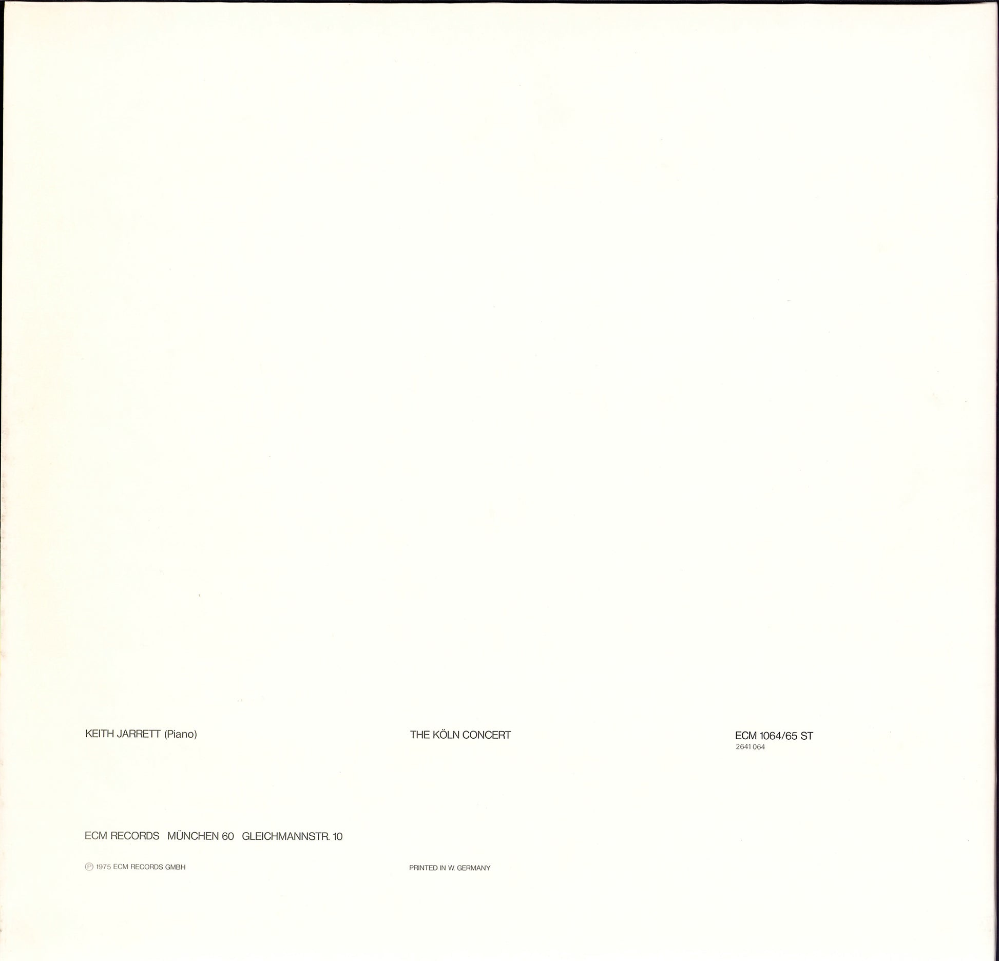 Keith Jarrett ‎- The Köln Concert Vinyl 2LP