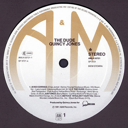 Quincy Jones – The Dude Vinyl LP